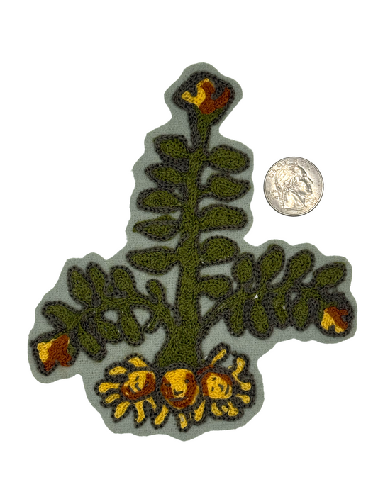 Medieval Manuscript Chainstitched Patch