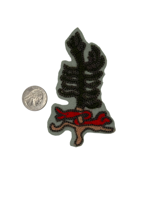 Medieval Manuscript  Chainstitched Patch