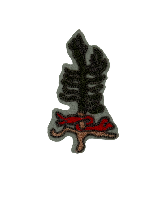 Medieval Manuscript  Chainstitched Patch