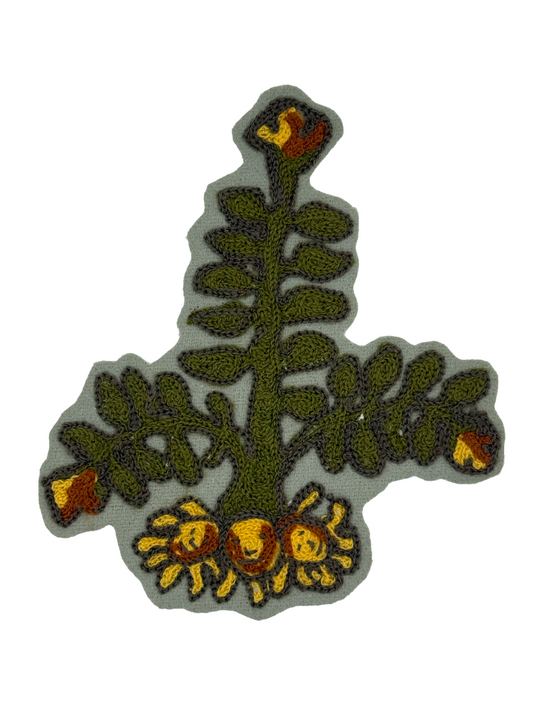 Medieval Manuscript Chainstitched Patch
