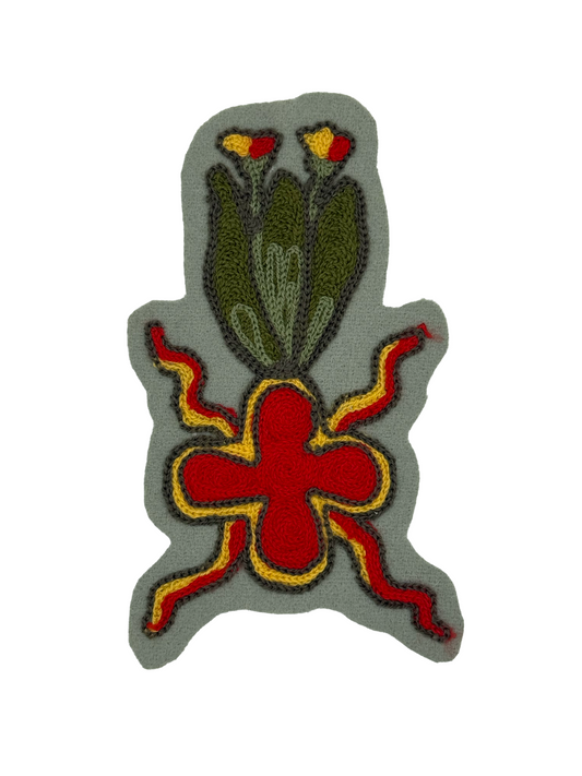 Medieval Manuscript  Chainstitched Patch