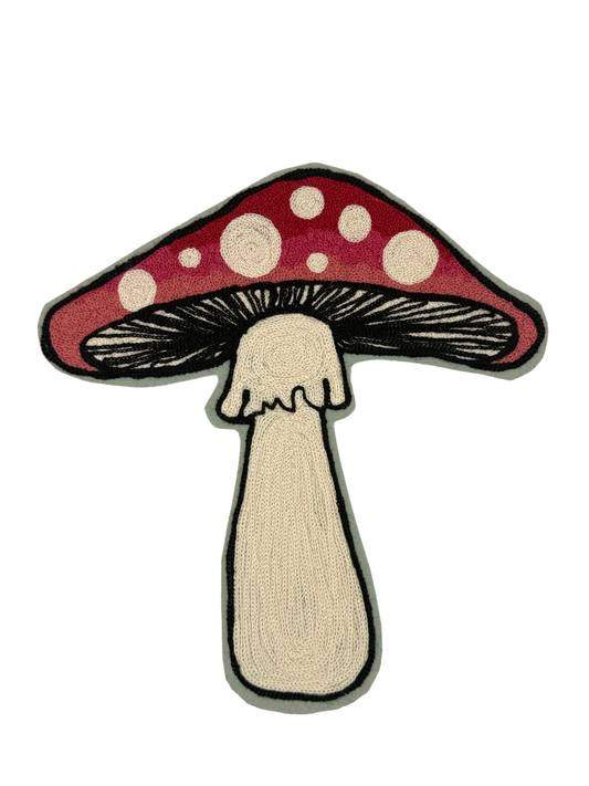Mushroom Chainstitched Patch